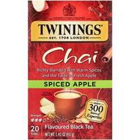 Twinings, Aromatizuota juodoji arbata, Chai, prieskoniniai obuoliai, 20 arbatos maišelių, 1.41 oz (40 g)