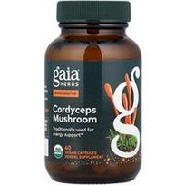 Gaia Herbs, Aktyvus gyvenimo būdas, Kordicepso grybas, 40 veganiškų kapsulių