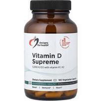 Designs For Health, Vitaminas D Supreme su vitaminais K1, K2, 180 vegetariškų kapsulių
