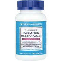 The Vitamin Shoppe, Kramtomos bariatrinės multivitaminų tabletės su tropinėmis uogomis, 60 kramtomųjų tablečių