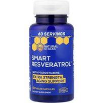 Natural Stacks, „Smart Resveratrol™“, 60 veganiškų kapsulių