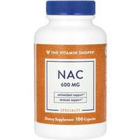 The Vitamin Shoppe, NAC, 600 mg, 100 kapsulių