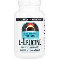 Source Naturals, Laisvos formos L-leucinas, 500 mg, 120 kapsulių