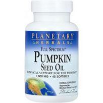 Planetary Herbals, „Full Spectrum™“ moliūgų sėklų aliejus, 1000 mg, 45 minkštos kapsulės