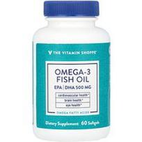 The Vitamin Shoppe, Omega-3 žuvų taukai, 1000 mg, 60 minkštųjų kapsulių