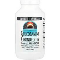 Source Naturals, Gliukozamino ir chondroitino kompleksas su MSM, 240 tablečių