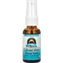 Source Naturals, „Wellness“, koloidinio sidabro™ gerklės purškalas, 30 PPM, 29,57 ml (1 skysčio uncija)