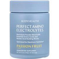 BodyHealth, „Perfect Amino™“ elektrolitai, pasiflorų skonio, 147 g