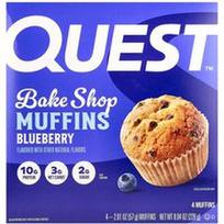 Quest Nutrition, „Bake Shop“ keksiukai su mėlynėmis, 4 vnt. pakuotė, po 57 g (2,01 uncijos)