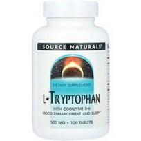 Source Naturals, L-triptofanas su kofermentu B-6, 120 tablečių