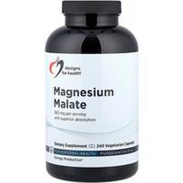 Designs For Health, Magnio malatas, 240 vegetariškų kapsulių (180 mg vienoje kapsulėje)