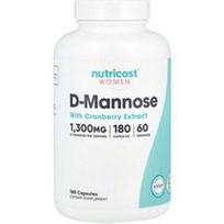 Nutricost, Moterims, D-manozė su spanguolių ekstraktu, 180 kapsulių