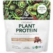 PlantFusion, Organinių augalinių baltymų milteliai, sodraus šokolado skonio, 366 g