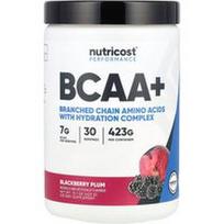 Nutricost, „Performance“, BCAA+, gervuogių ir slyvų skonio, 423 g