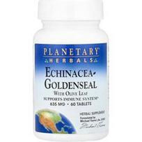 Planetary Herbals, Ežiuolės ir auksažolės su alyvuogių lapais, 60 tablečių (317 mg vienoje tabletėje)
