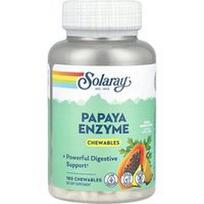 Solaray, Papajų fermentas, natūralus ananasas, 180 kramtomųjų tablečių