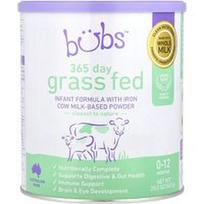Aussie Bubs, 365 dienų žole šertų kūdikių mišinys su geležimi, karvės pieno pagrindo milteliai, 0–12 mėnesių, 567 g (20 uncijų)