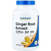 Nutricost, Imbiero šaknies ekstraktas, 240 kapsulių (550 mg vienoje kapsulėje)