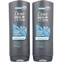 Dove, Men+Care, Clean Comfort, kūno ir veido prausiklis, 2 pakuotės, po 18 fl oz (532 ml)