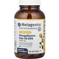 Metagenics, OmegaGenics®, žuvų taukai EPA, 1200 mg, 60 minkštųjų kapsulių