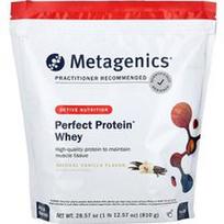 Metagenics, „Perfect Protein®“ išrūgų baltymai, natūralios vanilės skonio, 810 g (1 svaras 12,57 uncijos)