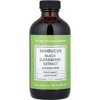 The Vitamin Shoppe, Juodųjų šeivamedžių uogų ekstraktas (Sambucus), be alkoholio, 236 ml
