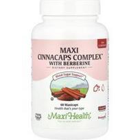 Maxi Health, „Maxi Cinnacaps Complex™“ su berberinu, 60 maksikapsulių