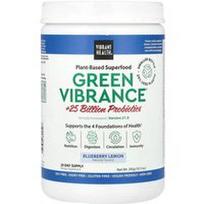 Vibrant Health, „Green Vibrance®“ +25 milijardai probiotikų, 21.0 versija, mėlynių ir citrinų skonio, 292 g