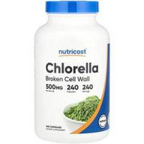 Nutricost, Chlorella, 500 mg, 240 kapsulių