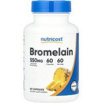Nutricost, Bromelainas, 550 mg, 60 kapsulių
