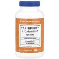 The Vitamin Shoppe, Carnipure® L-karnitinas, 1000 mg, 100 tablečių