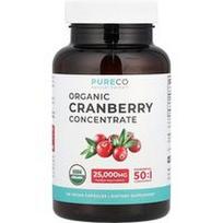 Pure Co., Organinis spanguolių koncentratas, 500 mg, 120 veganiškų kapsulių