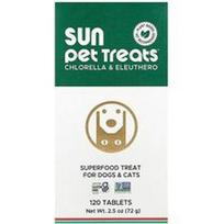 Sun Chlorella, „Sun Pet Treats™“ su chlorella ir eleutero ekstraktu šunims ir katėms, 120 tablečių