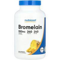 Nutricost, Bromelainas, 550 mg, 240 kapsulių