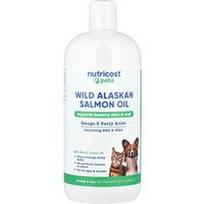 Nutricost, Augintiniai, laukinių Aliaskos lašišų aliejus, šunims ir katėms, visoms amžiaus grupėms, 946 ml (32 skysčio uncijos)