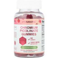 Vitamatic, Chromo pikolinato guminukai, aviečių skonio, 90 guminukų
