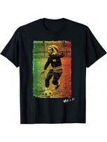 Bob Marley Rasta futbolo marškinėliai S juoda