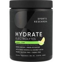 Sports Research, Hidratuoti elektrolitai, citrinų ir laimų skonio, 450 g