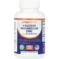 Vitamatic, Kalcis, magnis, cinkas su D3 ir boru, 365 dengtos tabletės