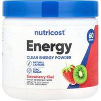Nutricost, Energija, švarios energijos milteliai, braškių ir kivių, 300 g