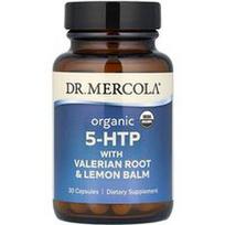Dr. Mercola, Organinis 5-HTP su valerijono šaknimi ir melisa, 30 kapsulių