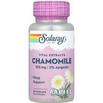 Solaray, Gyvybiniai ekstraktai, ramunėlės, 325 mg, 30 daržovių kapsulių