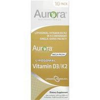Aurora Nutrascience, Liposominis vitaminas D3/K2, 10 pakelių po 20 ml (0,68 skysčio uncijos)