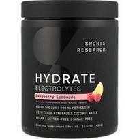Sports Research, Hidratuoti elektrolitai, aviečių limonadas, 450 g