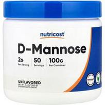 Nutricost, D-manozė, be skonio, 100 g (3,6 uncijos)