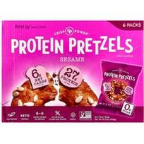 Crisp Power, Baltyminiai riestainiai su sezamu, 6 pakeliai po 50 g
