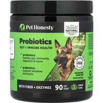 Pet Honesty, Probiotikai, suaugusiems šunims, moliūgai, 90 minkštų kramtomųjų, 9.5 oz (270 g)