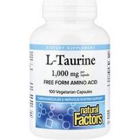 Natural Factors, L-taurinas, 1000 mg, 100 vegetariškų kapsulių