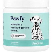 Pawfy, Probiotikas, šunims, nuo 6 mėnesių, su kalakutiena ir šonine, 30 kramtukų, 113 g