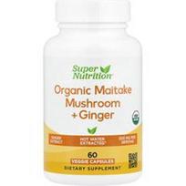Super Nutrition, Organiniai maitake grybai ir imbieras, 60 vegetariškų kapsulių